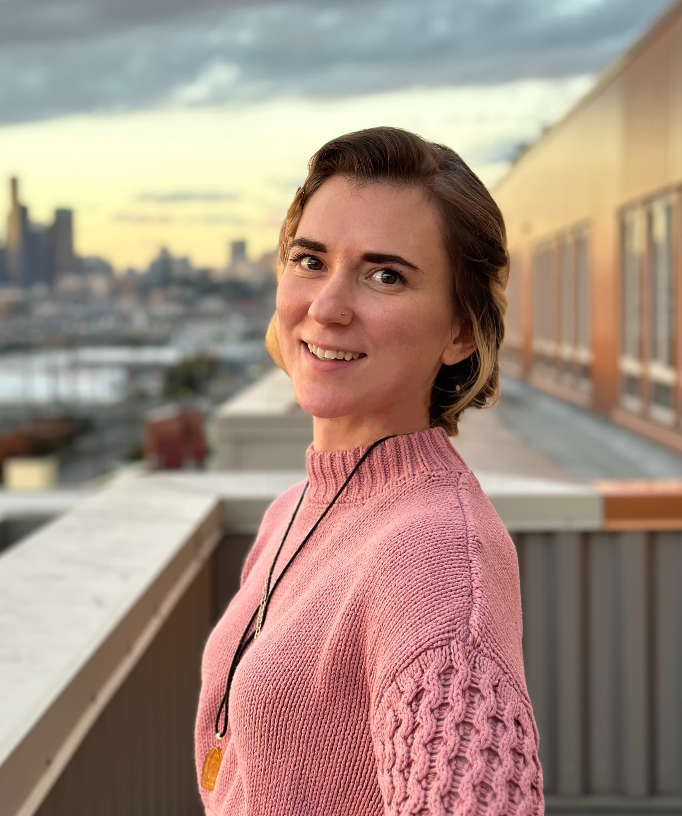 Patricia Rae Nelson walking in the forest